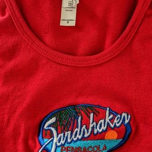 New Red Sandshaker Bar Beach Tank S